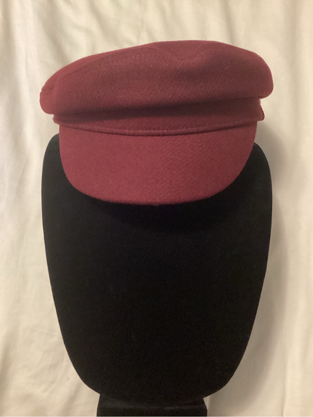 Frye Currant-Burgandy Med/Lg Fiddler Hat~ 50% Wool